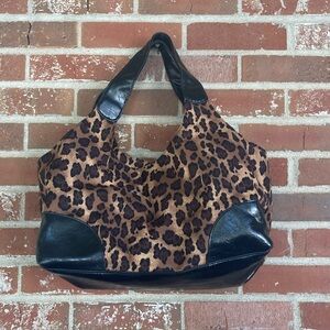 2 4 U Leopard Print Women's Bag with Black Insert bag